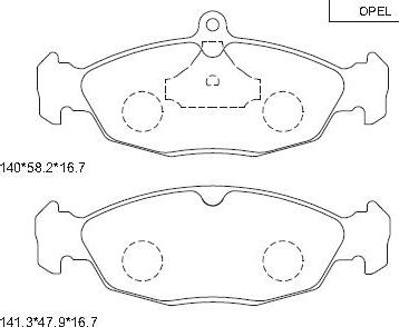 Asimco KD7732 - Bremsbelagsatz, Scheibenbremse alexcarstop-ersatzteile.com