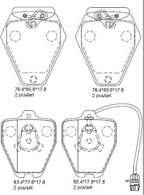 Asimco KD7773 - Bremsbelagsatz, Scheibenbremse alexcarstop-ersatzteile.com