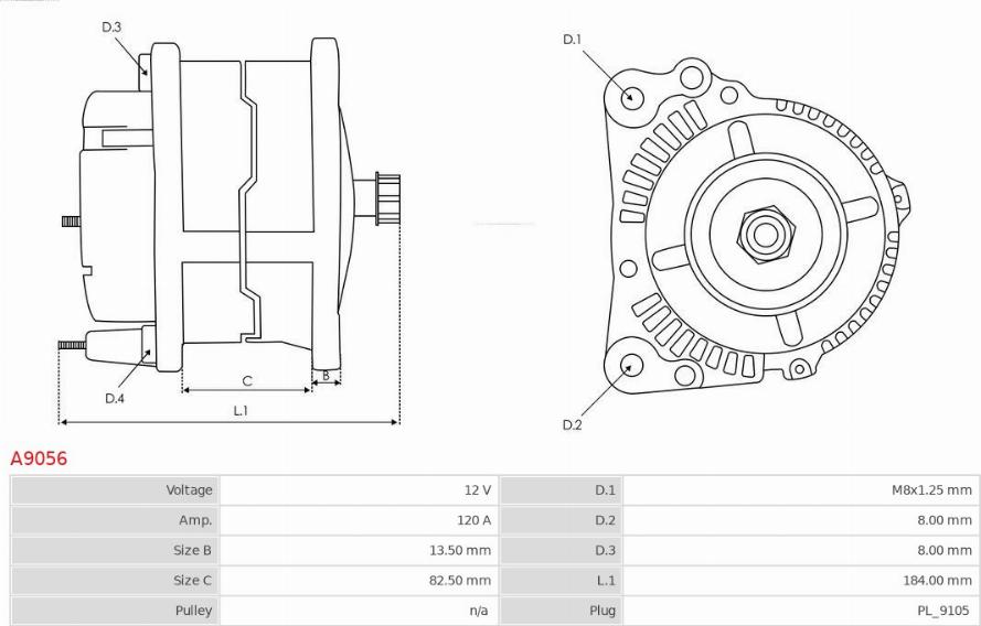 AS-PL A9056 - Generator alexcarstop-ersatzteile.com