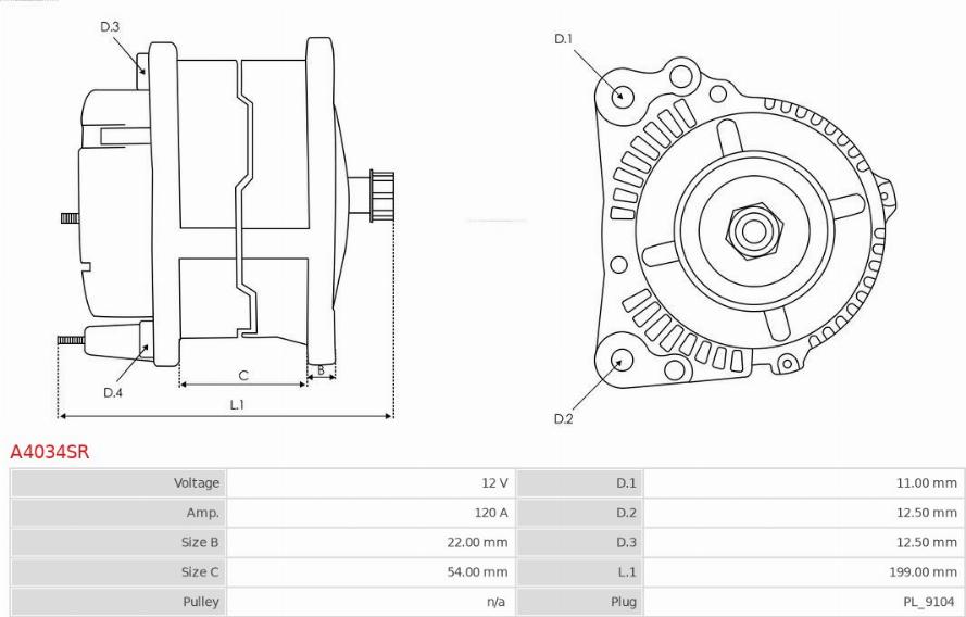 AS-PL A4034SR - Generator alexcarstop-ersatzteile.com