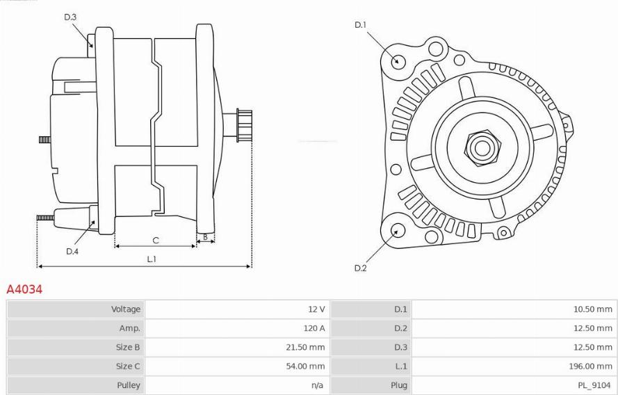 AS-PL A4034 - Generator alexcarstop-ersatzteile.com