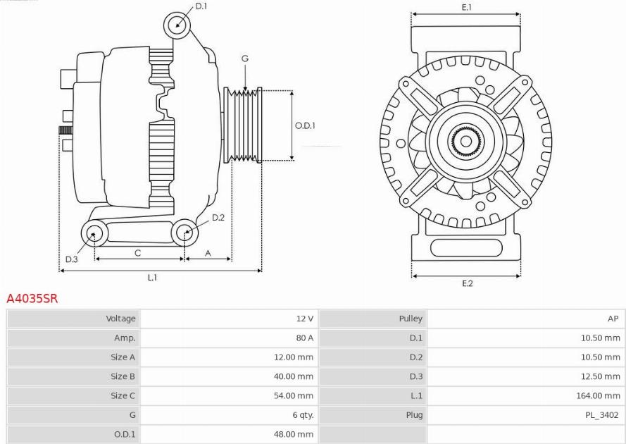 AS-PL A4035SR - Generator alexcarstop-ersatzteile.com