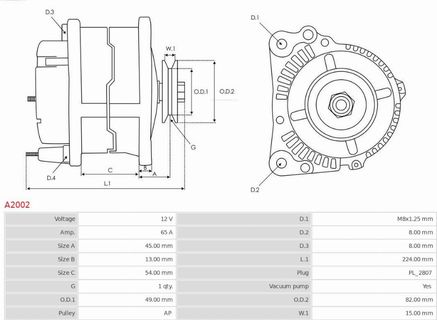 AS-PL A2002 - Generator alexcarstop-ersatzteile.com