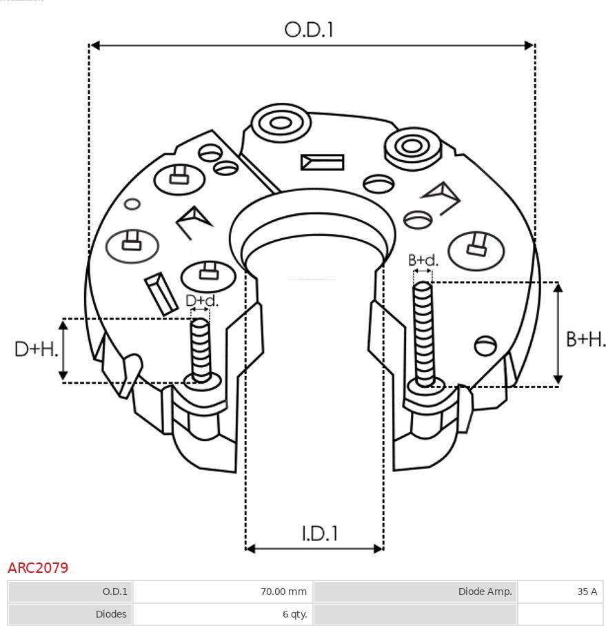 AS-PL ARC2079 - Gleichrichter, Generator alexcarstop-ersatzteile.com