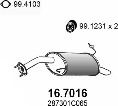 ASSO 16.7016 - Endschalldämpfer alexcarstop-ersatzteile.com