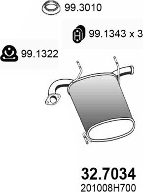 ASSO 32.7034 - Endschalldämpfer alexcarstop-ersatzteile.com