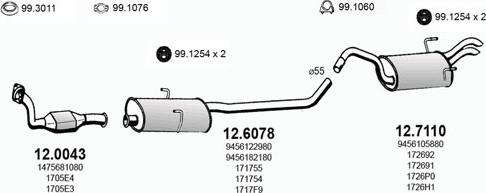 ASSO ART0555 - Abgasanlage alexcarstop-ersatzteile.com