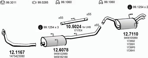 ASSO ART1834 - Abgasanlage alexcarstop-ersatzteile.com