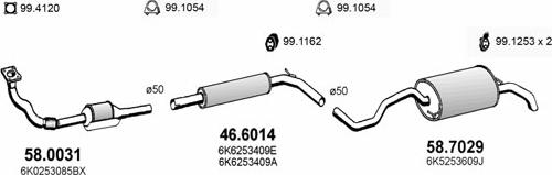 ASSO ART2353 - Abgasanlage alexcarstop-ersatzteile.com