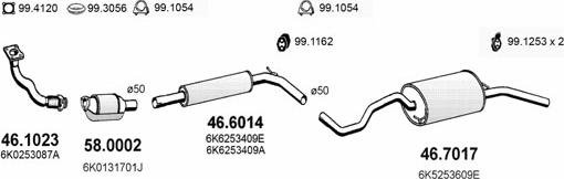 ASSO ART2338 - Abgasanlage alexcarstop-ersatzteile.com