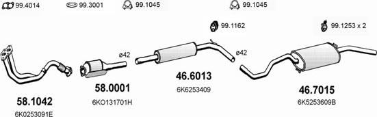 ASSO ART2337 - Abgasanlage alexcarstop-ersatzteile.com