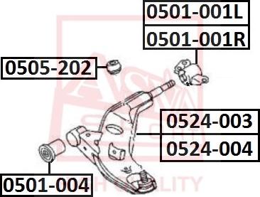 ASVA 0501-001L - Lagerung, Lenker alexcarstop-ersatzteile.com