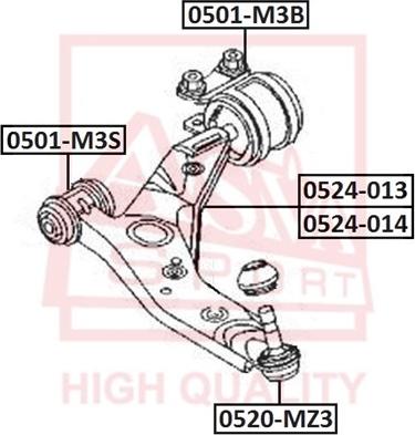 ASVA 0524-014 - Lenker, Radaufhängung alexcarstop-ersatzteile.com