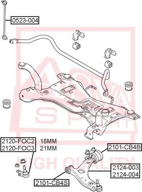 ASVA 2124-004 - Lenker, Radaufhängung alexcarstop-ersatzteile.com