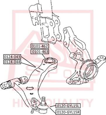 ASVA 0120-GYL15L - Trag / Führungsgelenk alexcarstop-ersatzteile.com