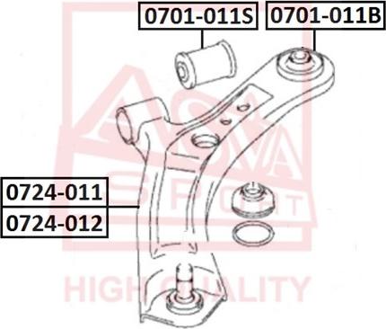 ASVA 0701-011S - Lagerung, Lenker alexcarstop-ersatzteile.com