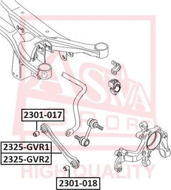 ASVA 2301-017 - Lagerung, Lenker alexcarstop-ersatzteile.com