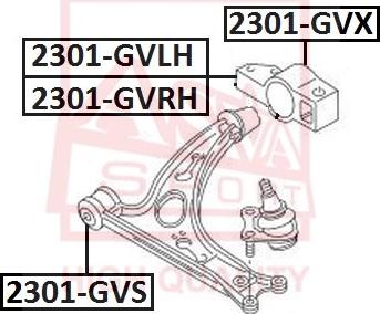 ASVA 2301-GVS - Lagerung, Lenker alexcarstop-ersatzteile.com