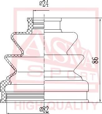 ASVA ASBT-46 - Faltenbalg, Antriebswelle alexcarstop-ersatzteile.com