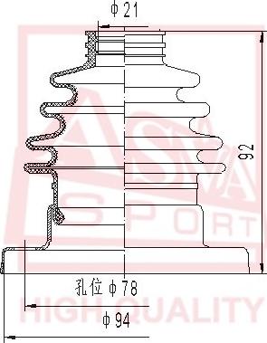 ASVA ASBT-19 - Faltenbalg, Antriebswelle alexcarstop-ersatzteile.com