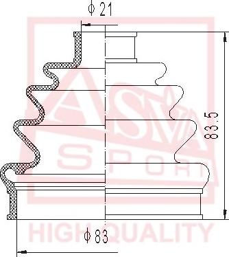 ASVA ASBT-167 - Faltenbalg, Antriebswelle alexcarstop-ersatzteile.com