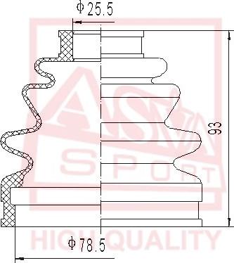 ASVA ASBT-24 - Faltenbalg, Antriebswelle alexcarstop-ersatzteile.com