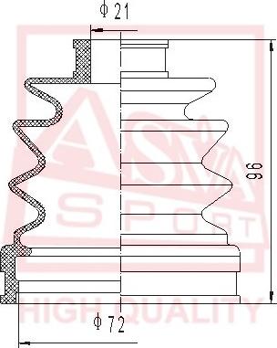 ASVA ASBT-2048 - Faltenbalg, Antriebswelle alexcarstop-ersatzteile.com