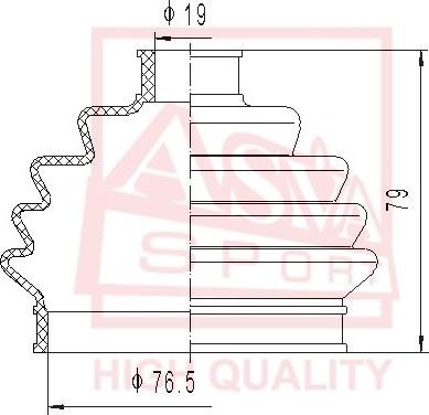 ASVA ASBT-20 - Faltenbalg, Antriebswelle alexcarstop-ersatzteile.com