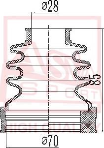 ASVA ASBT-INP12 - Faltenbalg, Antriebswelle alexcarstop-ersatzteile.com