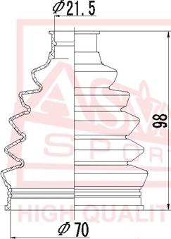 ASVA ASBT-SX4 - Faltenbalg, Antriebswelle alexcarstop-ersatzteile.com