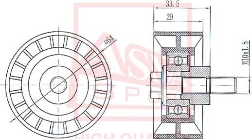 ASVA CHRBP-007 - Spannrolle, Keilriemen alexcarstop-ersatzteile.com