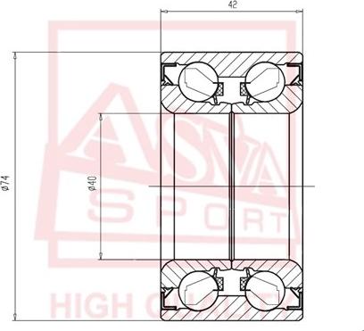 ASVA DAC40740042 - Radlager alexcarstop-ersatzteile.com