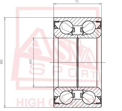 ASVA DAC42800045 - Radlager alexcarstop-ersatzteile.com