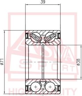 ASVA DAC38710039 - Radlager alexcarstop-ersatzteile.com