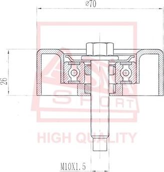 ASVA FDBP-008 - Spannrolle, Keilriemen alexcarstop-ersatzteile.com