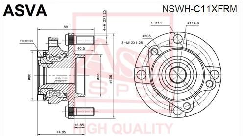 ASVA NSWH-C11XFRM - Radnabe alexcarstop-ersatzteile.com