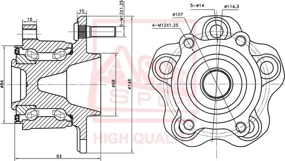 ASVA NSWH-J32MR - Radnabe alexcarstop-ersatzteile.com