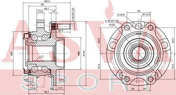 ASVA NSWH-Z51MRL - Radnabe alexcarstop-ersatzteile.com