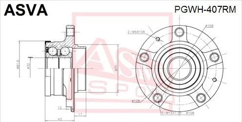 ASVA PGWH-407RM - Radnabe alexcarstop-ersatzteile.com