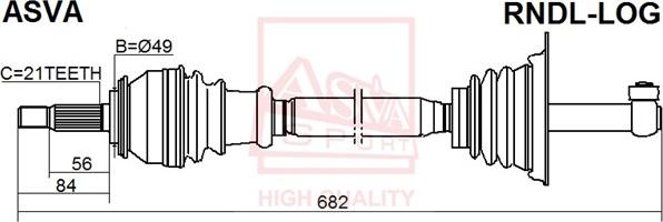 ASVA RNDL-LOG - Antriebswelle alexcarstop-ersatzteile.com