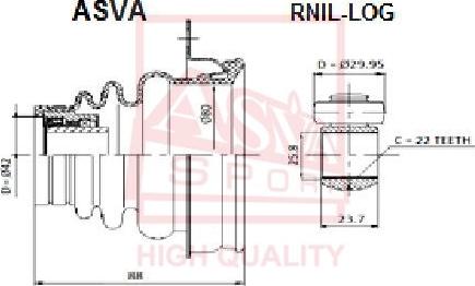 ASVA RNIL-LOG - Gelenksatz, Antriebswelle alexcarstop-ersatzteile.com