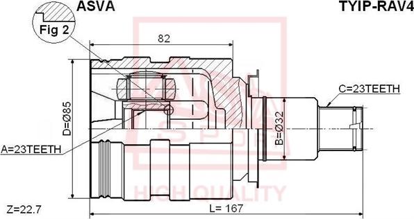 ASVA TYIP-RAV4 - Gelenksatz, Antriebswelle alexcarstop-ersatzteile.com