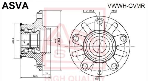 ASVA VWWH-GVMR - Radnabe alexcarstop-ersatzteile.com