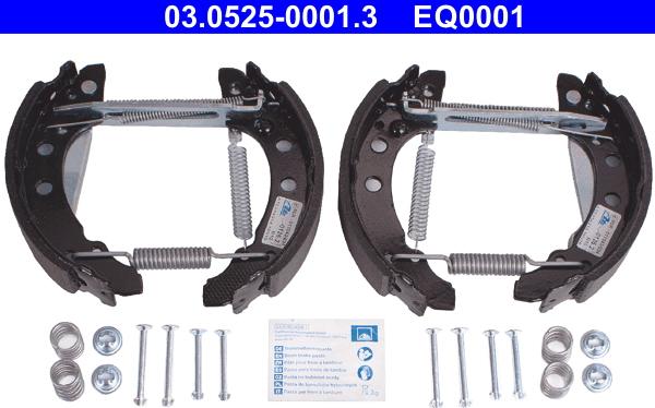 ATE 03.0525-0001.3 - Bremsbackensatz alexcarstop-ersatzteile.com