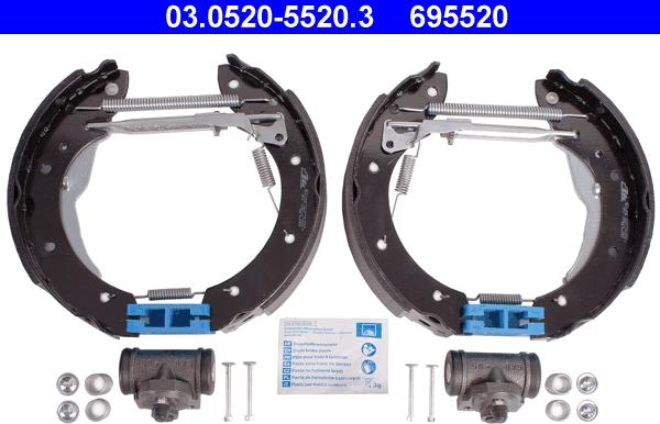 ATE 03.0520-5520.3 - Bremsbackensatz alexcarstop-ersatzteile.com