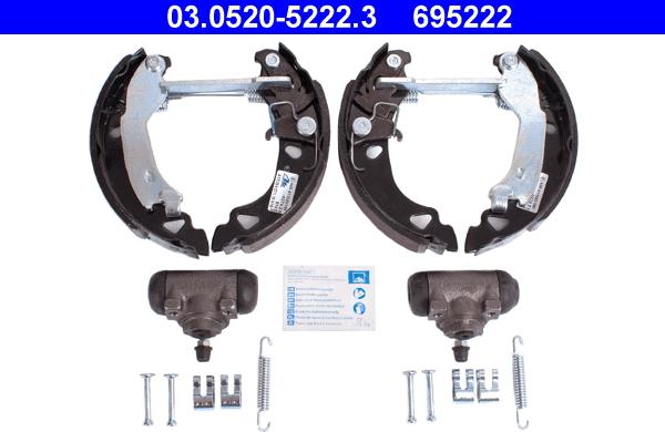 ATE 03.0520-5222.3 - Bremsbackensatz alexcarstop-ersatzteile.com