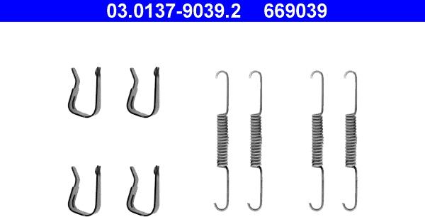 ATE 03.0137-9039.2 - Zubehörsatz, Bremsbacken alexcarstop-ersatzteile.com