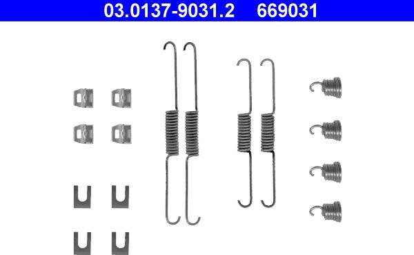 ATE 03.0137-9031.2 - Zubehörsatz, Bremsbacken alexcarstop-ersatzteile.com