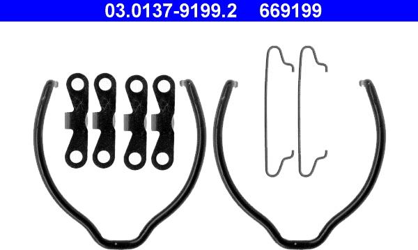 ATE 03.0137-9199.2 - Zubehörsatz, Feststellbremsbacken alexcarstop-ersatzteile.com