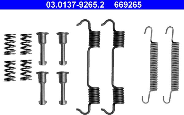 ATE 03.0137-9265.2 - Zubehörsatz, Feststellbremsbacken alexcarstop-ersatzteile.com